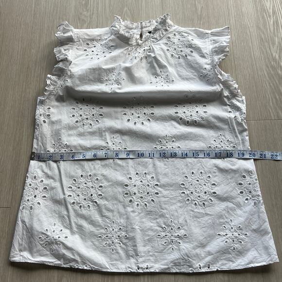 1 State Top Womens Medium White Eyelet - Picture 6 of 12